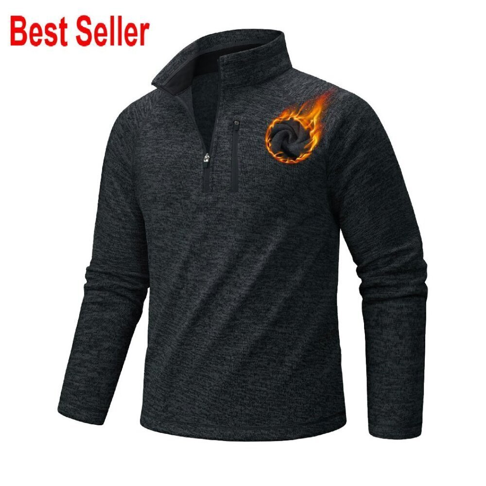 Quarter Zip Pullover Lightweight Thermal Fleece Sweater Casual Golf Sweatshirt